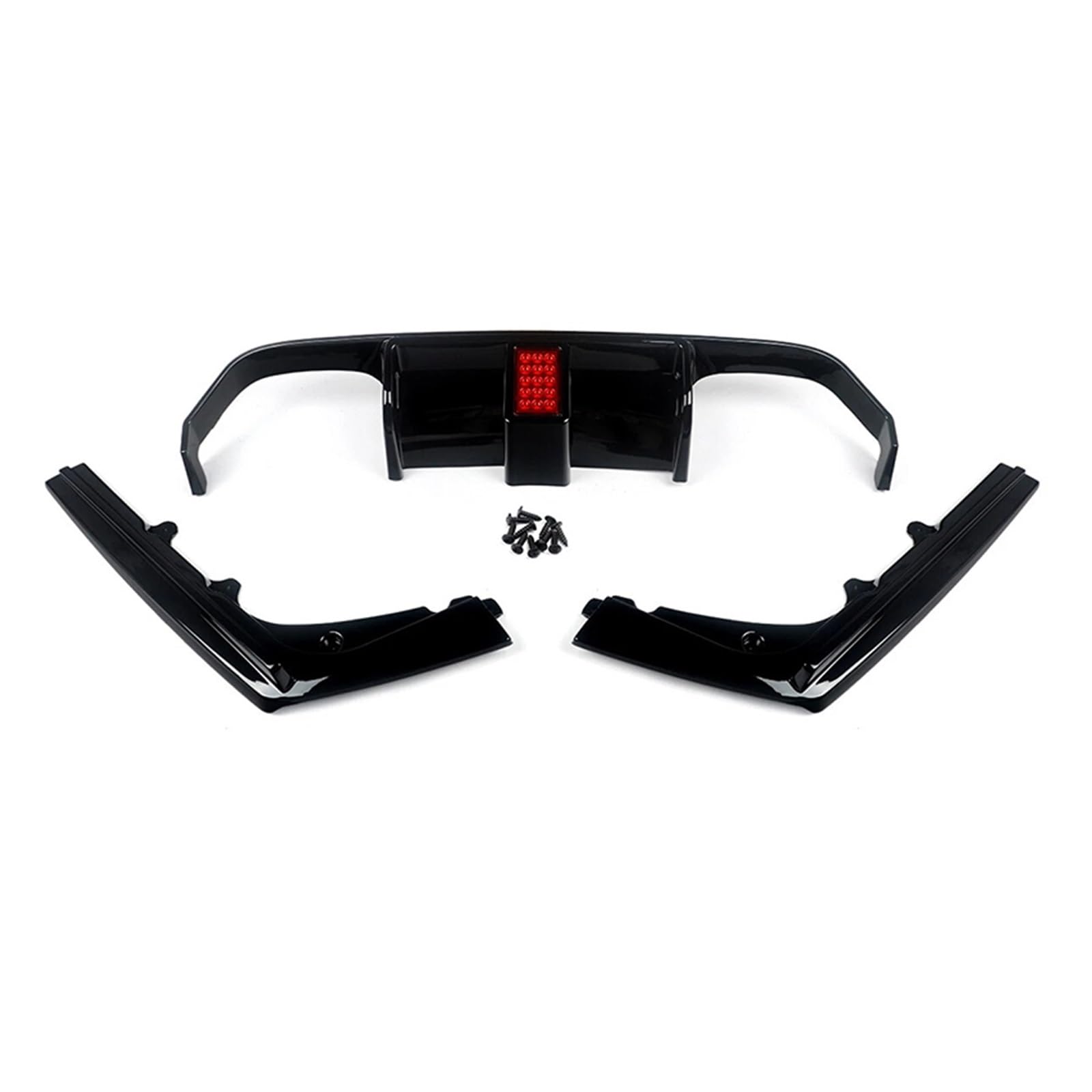 Diffuseur arrière F30 look M3 noir brillant équipé d'un feu stop LED actif - 7