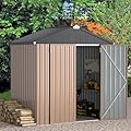 U-MAX 6x4 Storage Sheds & Outdoor Storage, Small 4x6 Outdoor Storage Garden Outside Shed kit, Galvanized Metal Utility Shed for Backyard, Patio and Lawn