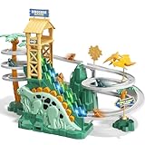Picture of JUKUDAHU Dinosaur Climbing Slide Stair Toy for Toddlers Aged 3 4 5 6 7 8 - Racing Track Game Set, Sliding Car Toy, Dinosaur Themed with Light and Music, Birthday Dinosaur Gifts for Boys Girls Kids