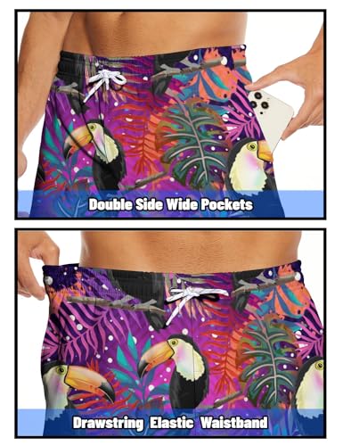 Men's Swim Trunks with Compression Liner Board Shorts Men Swimming Trunks 7 Inch Quick Dry Swim Shorts Swimsuit for Men4