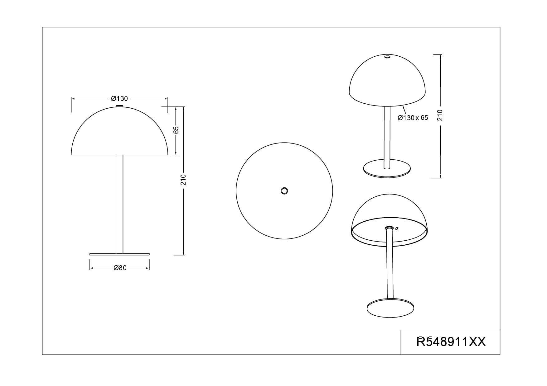 Reality Leuchten lampa stołowa LED Munoz R54891131, metal biały matowy, w zestawie 1,3 W LED, 4-krotny dotyk