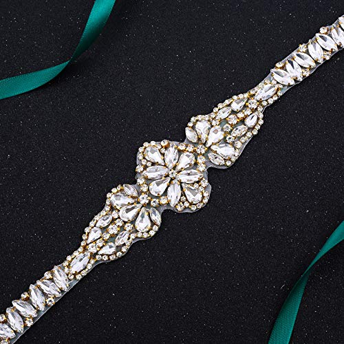 Rhinestone Bridal Belts and Sashes Clear Crystal Pearl Wedding Belt for Bride Dress3