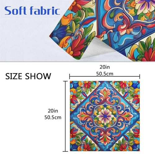 Servilletas de Tela Mexicana Talavera Set 6 Piezas miniatura 7