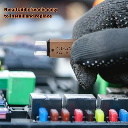 Fusible reiniciable 7.5A 14Vdc SHINEOFI de plástico y cobre niquelado para coche 3