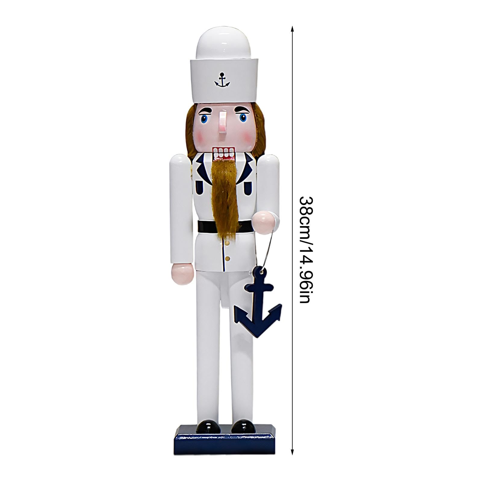 Houten Kerst Notenkrakers, Houten Notenkraker Soldaat Tafelblad Ornamenten, 30cm Vakantie Notenkraker Cijfers Decor, Koning en Soldaat Notenkrakers Feestbenodigdheden