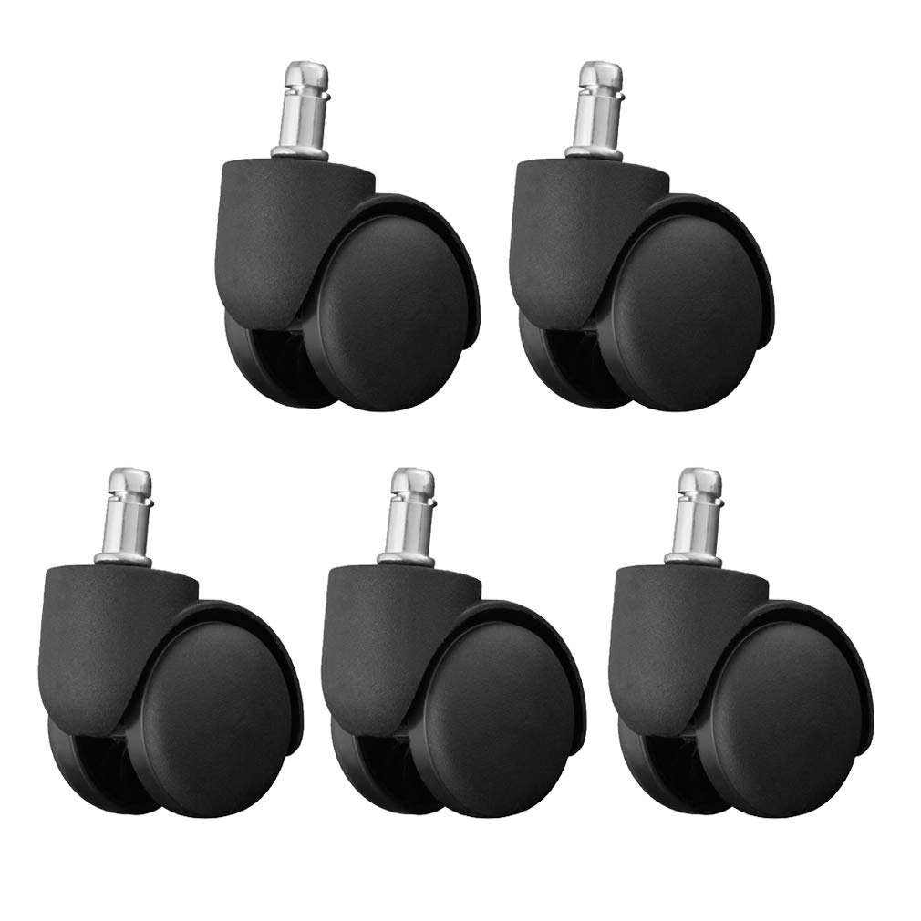 roulettes pivotantes, roulettes M11 à emboîtement, roulettes de Rechange, roulettes for Meubles(Black)