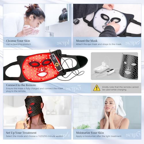 Image of Lovsheme Red Light Therapy for Face, LED Face Mask Light Therapy, Red Light Therapy Mask for Acne, Wrinkles and Skin Rejuvenation, 320 LEDs, 3 Modes, 10-Min Auto Off, Eye Protection Included