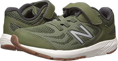 Image of New Balance Kid's 519 V1 Alternative Closure Running Shoe, Dark Covert Green /Phantom, 1.5 W US Little Kid (4-8 Years)