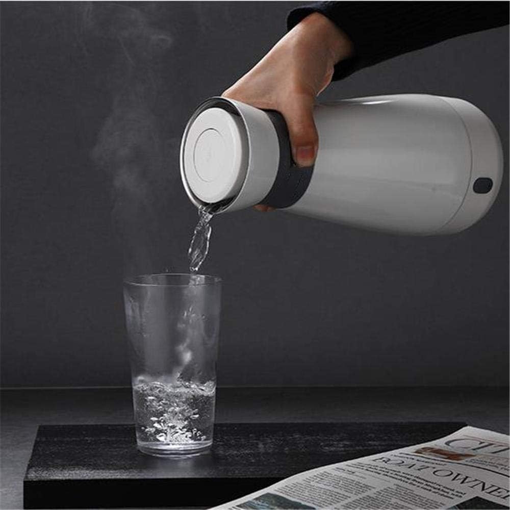 Hervidor eléctrico, hervidor de agua, botella de agua portátil de viaje, botella de agua aislante, mini hervidor eléctrico para el hogar, blanco presente