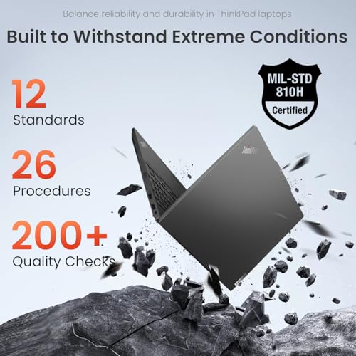 Image of Lenovo ThinkPad E16 Gen 2 Business Laptop, 16 inch FHD+ Display, AMD Ryzen 5 7535U, 32GB DDR5 RAM, 1TB SSD, Fingerprint, Backlit Keyboard, Webcam, Wi-Fi 6, Windows 11 Pro, Bundle with 7-in-1 USB-C Hub