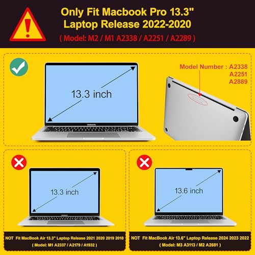 Funda MacBook Pro 13 M1 M2 antichoque protector rígido floral con rejillas de ventilación 2