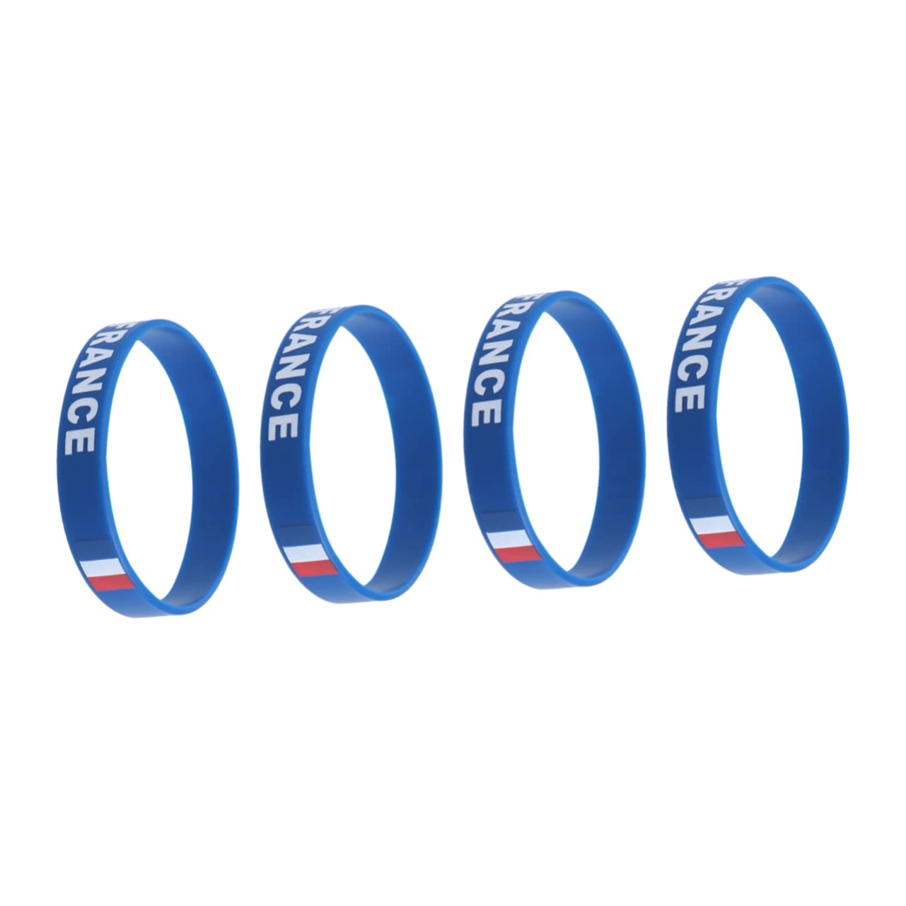 STOBOK Bracelet Silicone Souple Imprimé Drapeau France Taille Unique Accessoire Football Supporter Pour Matchs Sports Internationaux