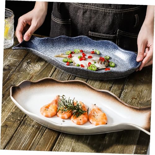 Plato de cerámica estilo japonés para sushi 14 pulg miniatura 5
