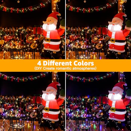Ollny 200LED Color Changing Christmas Lights with Remote | 66FT 11 Modes Clear Warm White & Multicolor Christmas Tree Lights Dimmable Plug in, Waterproof - image 3