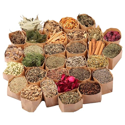 Hexenwerk-Zubehör, 30-teiliges Kräuterset für Rituale, Wicca-Altarzubehör und magisches Ritualset, spirituelle