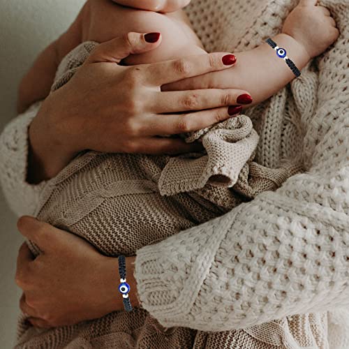 2 Pcs Evil Eye Bracelets for Women, Protection for Men Kids, Negative Energy Evil Eye Jewelry Nazar, Red and Black String Bracelet for Protection3