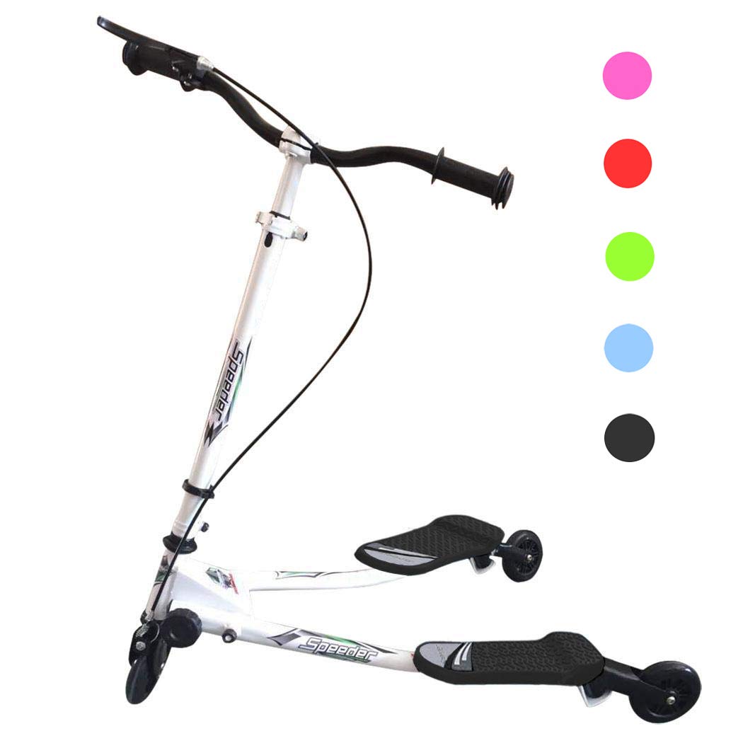 Swing Wiggle Scooter, Kick Scooter, 3 Wheels Foldable Swing Scooter, Foldable, Aluminum Frame, and Adjustable Handlebars