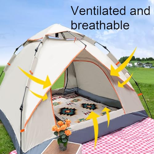 Carpa automática pop-up para camping portátil blanca miniatura 5