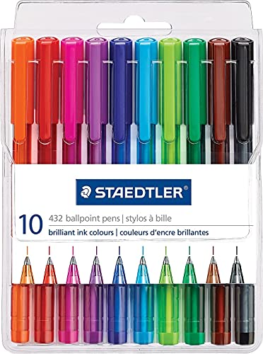 STAEDTLER, 43235MPB10ST, Caneta Esferográfica Triangular, Staedtler, 10 Cores
