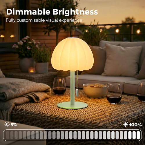 Image of Cordless Shower Lamp No Wiring, 16 RGB Color Changing Waterproof Bathroom Lamp with Remote Control, Dimmable Touch Table Lamp, Rechargeable LED Light for Spa-Like Shower Living Room Home Decor - Green