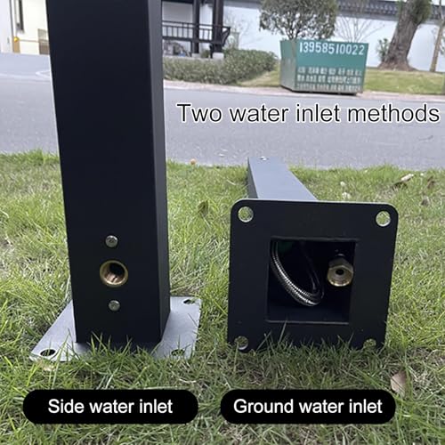 Columna de agua de jardín independiente con toma de agua vertical de acero inoxidable LWX 6