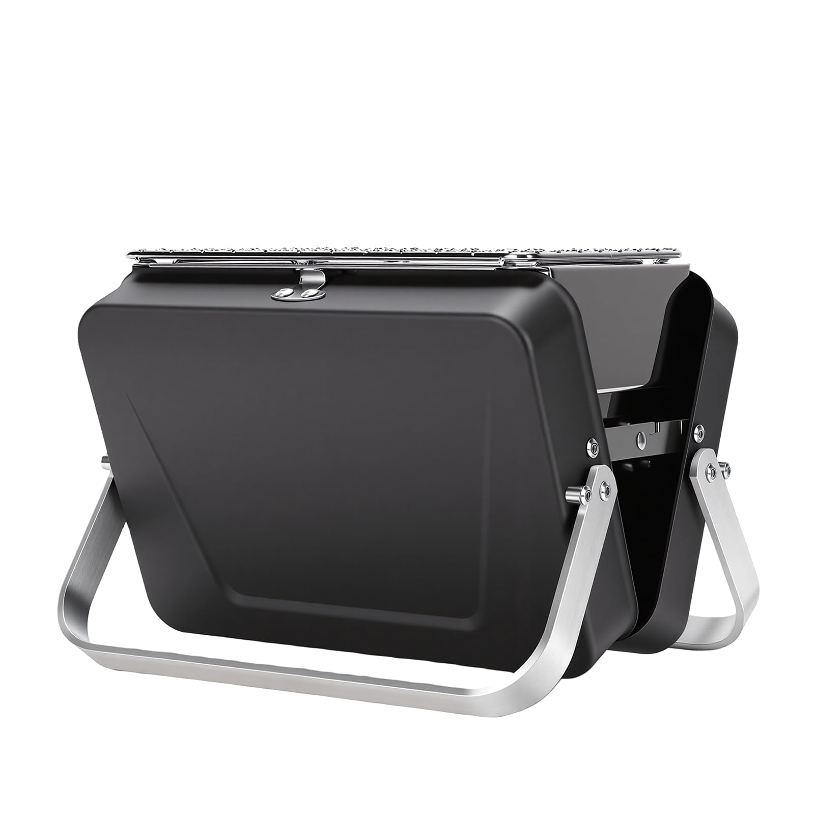 Griglia per Barbecue, Griglia per Barbecue Portatile Pieghevole e Compatta in Acciaio Inossidabile 6,5x4,3x5,9 Pollici, a Carbone con Custodia Integrata per Uso Esterno da Tavolo da Picnic