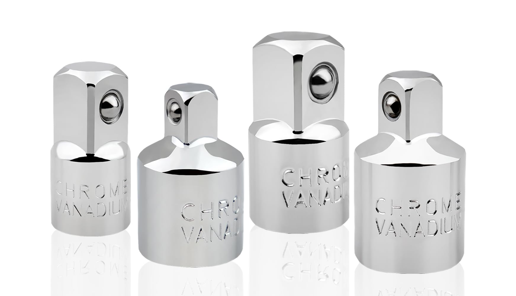 Set di 4 Pezzi Adattatori per Bussole da 1/2" a 3/8", da 3/8" a 1/2", da 3/8" a 1/4", da 1/4" a 3/8" per Bussola a Cricchetto Chiavi Inglesi Chiavi di Riparazione per Automobili