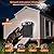 7W Solar Powered Automatic Large Chicken Coop Door with 4 Mode LCD Display, 49ft Remote Control, Timer, Light Sensor, USB-C Charger, Weatherproof Aluminum Alloy Door Applicable to Poultry Duck Coop