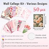 ASTRDECOR Pink Coquette Room Decor Aesthetic Pictures 50 PCS - Coquette Wall Art Prints 4"x6", Trendy Cute Home Decor, Wall Collage Kit For Teen Girls Dorm Bedroom, Vintage Pink Bow Posters