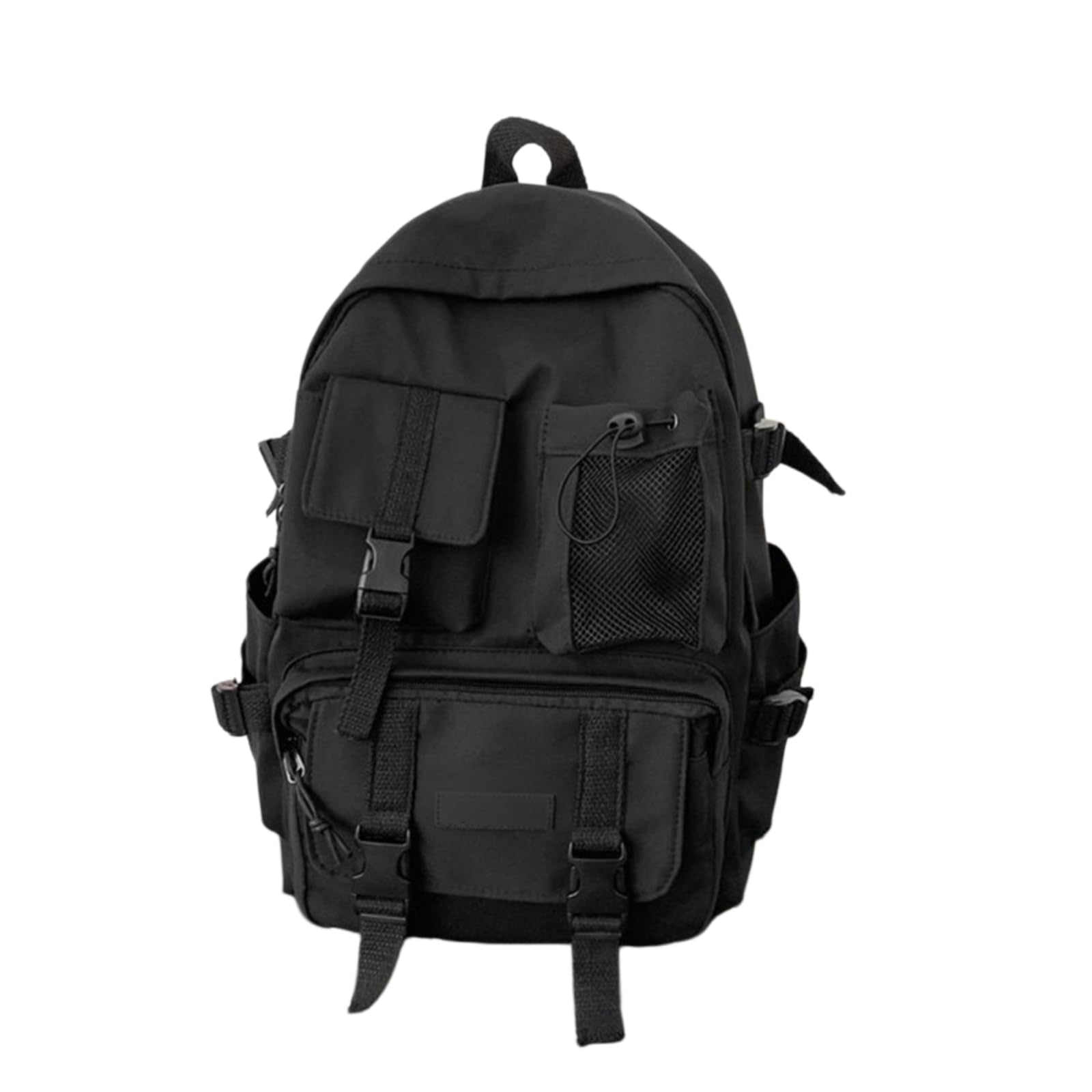 Zaino Multi Tasca Fibbia Zaino, Borsa Scolastica Leggera per Laptop Gli Studenti Universitari Uomini Donne Viaggio Giornaliero-Black