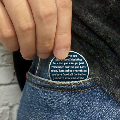 Image of Imasoner 8 Month Sobriety Coin, Summer Seasons AA Medallion Recovery Chip | Daily Reminder Sober Token with Inspirational Quote, Clean Time Milestone Gift for Alcoholics Anonymous Members Men & Women