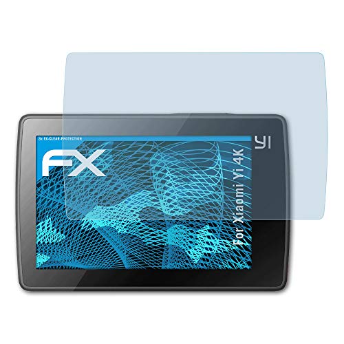 atFoliX Screen Protection Film compatible with Xiaomi Yi 4K Screen Protector, ultra-clear FX Protective Film (3X)