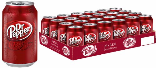 Dr. Pepper, 24er Pack, (24 x 330 ml Dosen) inc. 6.00€ EINWEG Pfand