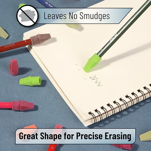 Image of Mr. Pen- Pencil Erasers Toppers, 120 Pack, Colorful, Latex Free, No Smudge | Mr Pen Erasers for Pencils