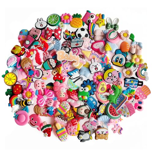 100 Pcs Pines Para Zapatos De Crocs Decoración De Zapatos De Dibujos Animados Pvc Encantos De Zapatos Para Clog Sandalias Pulseras Charms Shoe Charms Accesorios Para Adolescentes Diy Ornaments