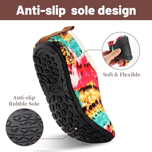 Image of Ibeauti Women Mens House Slippers Lightweight Comfy Barefoot Slipper Socks Rubber Sole House Shoes for Indoor /Outdoor Bedroom Travel