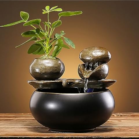 Andady Ceramic Tabletop Fountain (Black 2) Cover