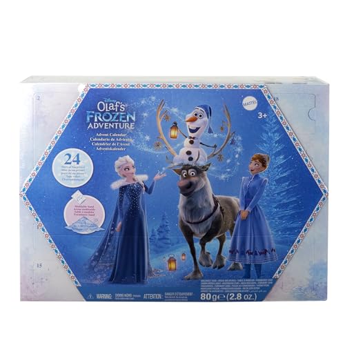 Mattel Disney Frozen Toys, Anna & Elsa Small Doll Advent Calendar with 2 Friend Figures, Moldable Sand & 24 Play Pieces, Inspired by Olaf’s Frozen Adventure by Mattel - Image 7