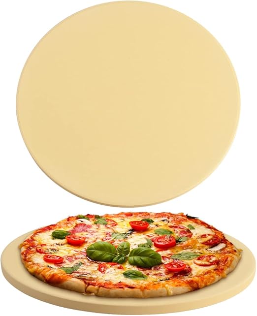 Lot de pierres à pizza rondes HomEdge en cordiérite – 38,1 cm