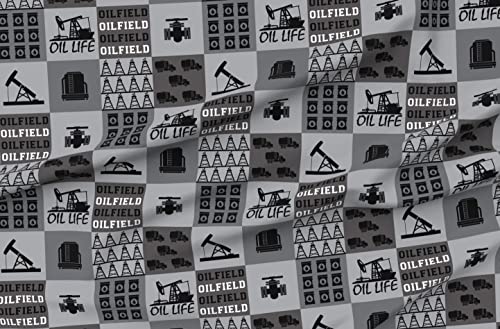 Oilfield Patchwork Chiffon Fabric