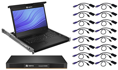 Vertiv Avocent Local Rack Access | 1U | Rack Mount | 16-Port KVM Console (LRA185KMM16D-001)