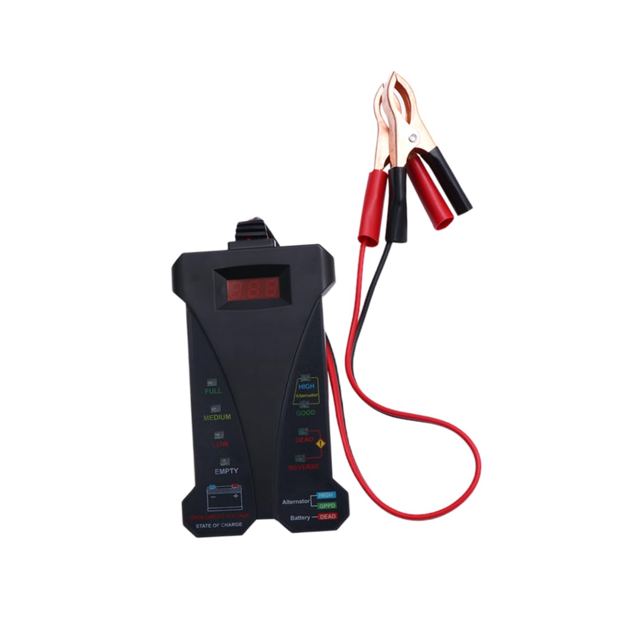 Analizzatore Digitale Batteria Auto Voltmetro e Tester di Carico Batteria Strumento Diagnostico per Batterie di Veicoli Automobilistici Display Lcd e Protezione da Inversione