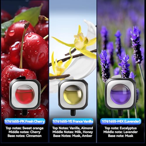 Image of Car Air Freshener Vent Clip 6 Pack 4ml Each Up to 180 Days Long Lasting Scent Odor Eliminator for Women Men(Variety)