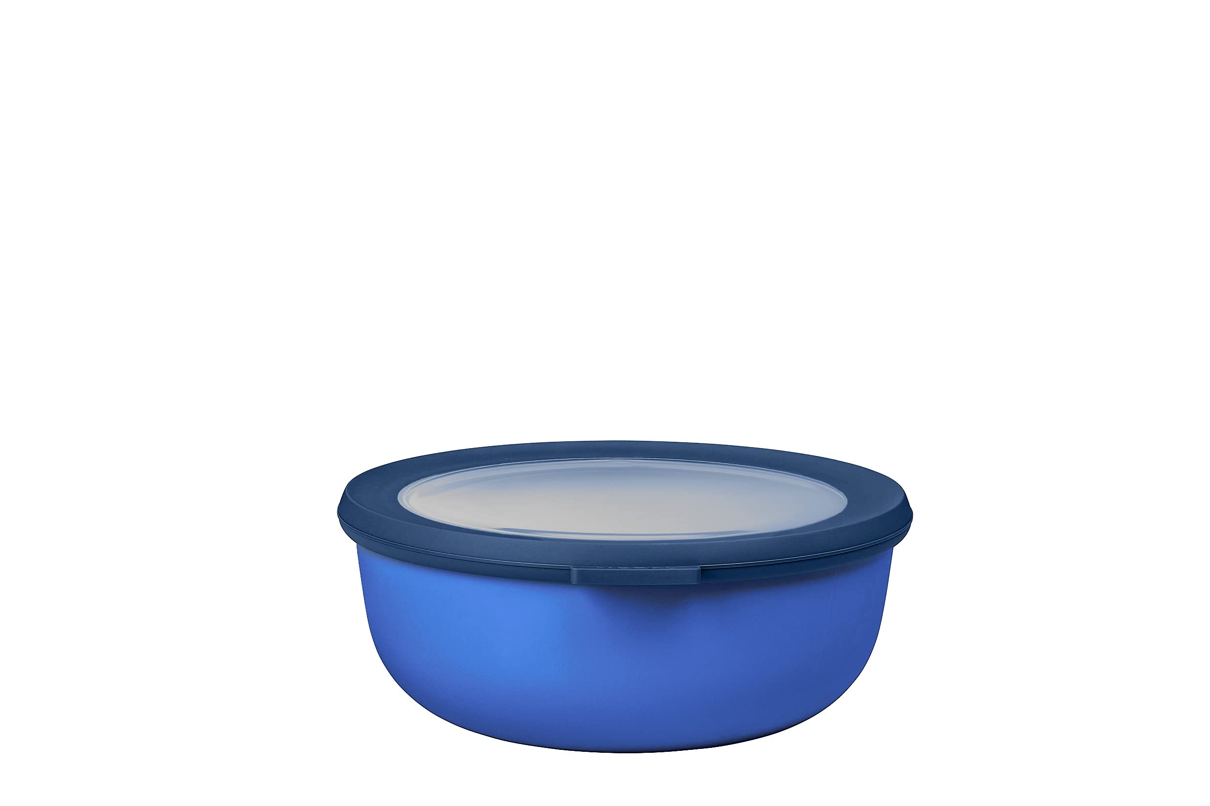 Mepal – Multi Bowl Cirqula Rectangular – Food Storage Container with Lid - Suitable as Airtight Storage Box for the Fridge & Freezer, Microwave Container & Servable Dish – 1250 ml – Vivid blue