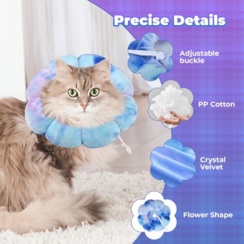 Image of Adjustable Dog Cone Collar, Soft Dog Elizabethan Collar Recovery E Collar After Surgery, Recovery E-Collar for Kittens /Puppies and Cats Recovery