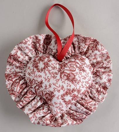 Longaberger Baskets Heart Shape Cloth Pillow, Fine China Dinnerware