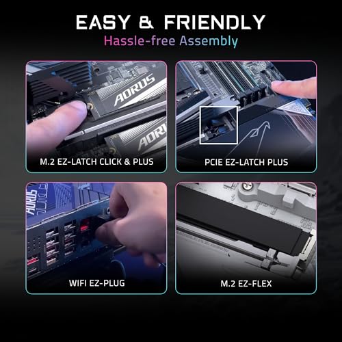 Image of GIGABYTE X870 AORUS Elite X3D ICE AMD AM5 ATX Motherboard, Support AMD Ryzen 9000 /8000 /7000 Series, DDR5, 16+2+2 Power Phase, 4X M.2, PCIe 5.0, USB4, WIFI7, PCIe-EZ Latch Plus, 5-Year Warranty