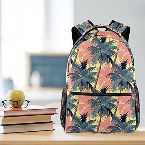Sac à dos d'école décontracté imprimé palmier tropical pour ordinateur - 6