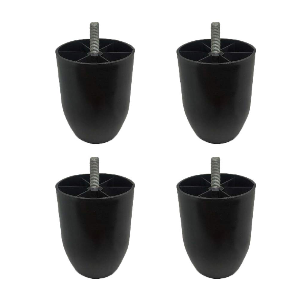 Jiaolun123 Set Of 4 Furniture Legs,Plastic Furniture Replacement Feet,M10 Bolt Sofa Feet For Kitchen Armchairs Sofa Couch(6Cm)