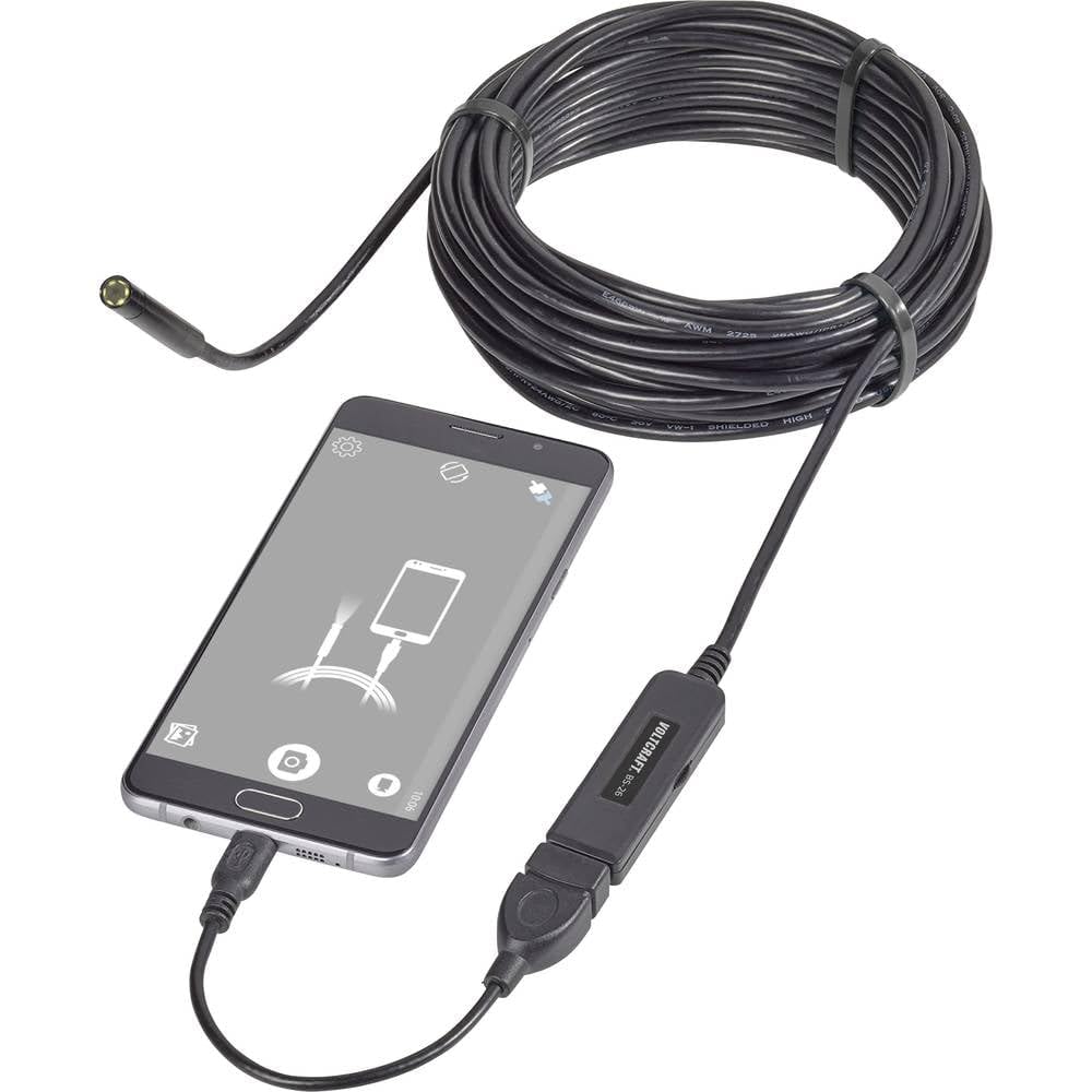 VOLTCRAFT VC-8919590 USB-Endoskop Sonden-Ø: 8 mm Sonden-Länge: 9.85 m